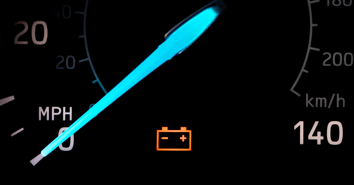 car battery warning light on